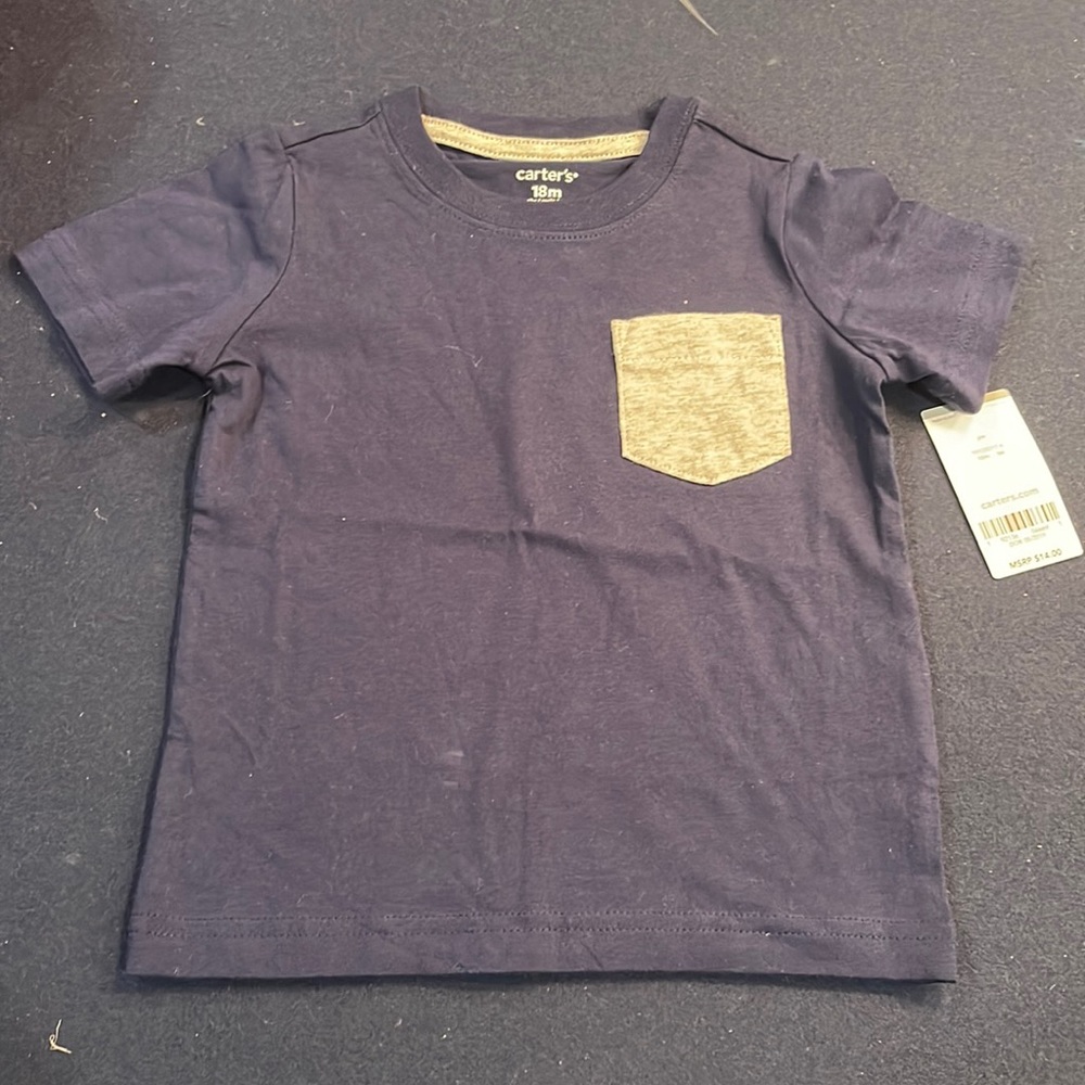 NWT Carter’s navy blue toddler boy T-shirt size 18 months